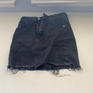 black jean skirt